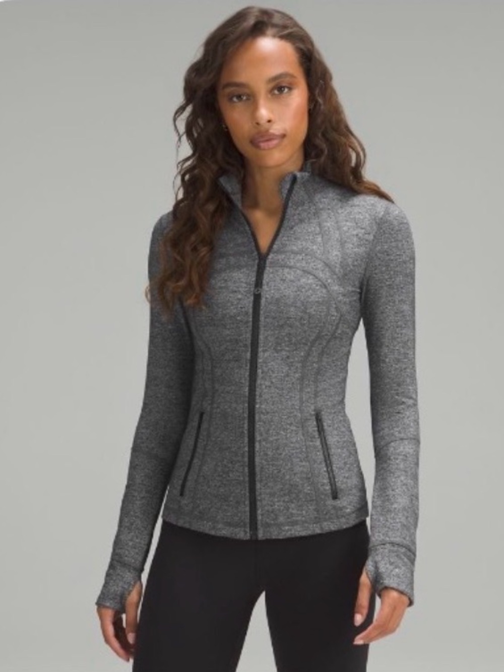 Women's Gray Full-Zip Performance Jacket
